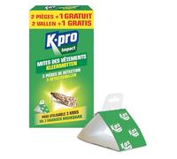 K.PRO Pièges à mites des vêtements lot de 3 | Élimine les mites des vêtements, 3 mois d'efficacité par piège, sans insecticide, inodore, armoires et placards