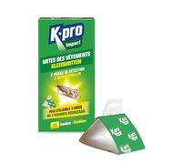 K.pro – Pièges anti-mites pour vêtements – Détecte, 3 mois, inodore, sans insecticide – Lot de 2