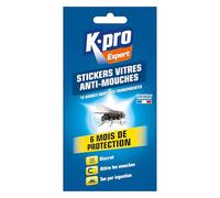K.pro Bande adhésive anti-mouche – lot de 12 bandes transparentes, efficacité 6 mois