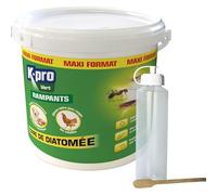K.PRO Terre de Diatomée Élimine Fourmis Cafards Blattes Puces Punaises de Lit, 1kg avec Applicateur, Efficacité Foudroyante, 100% Naturel, Intérieur Extérieur, Compatible Animaux, Action Immédiate