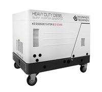 K&S Könner&Söhnen KS 6500iDE S ATSR Générateur diesel onduleur 6,5 kW avec boîtier d'insonorisation, générateur de courant de secours onduleur avec démarrage électrique, possibilité de connexion ATS
