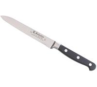 K SABATIER - Couteau Tomate 13 Cm Gamme Bellevue - Acier Inoxydable - Manche Noir - 100% Forge - Entièrement Fabrique en France