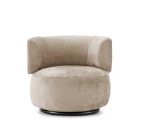 KARTELL fauteuil K-WAITING (Beige - Tissu chenille et acier peint)