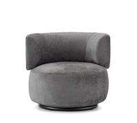 KARTELL fauteuil K-WAITING (Grey - Tissu chenille et acier peint)