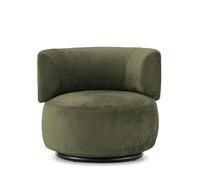 KARTELL fauteuil K-WAITING (Green - Tissu chenille et acier peint)