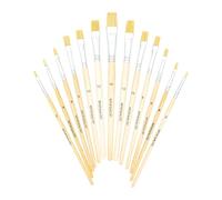 K3T Set de pinceaux de Peinture, Lot de 13, Tailles: 2,4,6,8,10,12 et 14, Tige Naturel, N° d'art. 49014