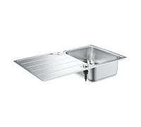 GROHE Évier de cuisine K500 31571SD1 – 86×50 cm, inox brossé, garniture de vidage automatique