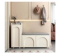 K5d1P9m7 Banc de Couloir Pratique Banc à Chaussures d'entrée, Banc de Rangement for avec Armoire, Cadre en métal et Planche Bois, siège for entrée, Couloir, Porte(80cm)