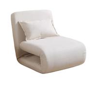 K5d1P9m7 Fauteuil Sac Canapé Paresseux Pliable inclinable, Coussin de Sol for Baie vitrée, Chaise Longue Simple(Blanc)