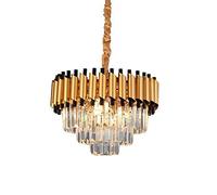 K9, lustres en Cristal Modernes, pour Salle à Manger, Chambre à Coucher, Salon, lumière de Salon, atmosphère E14, Lustre Simple d'europe du Nord, plafonnier-Noir et Or 60 * 43 cm HGCHH