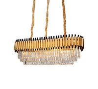 K9, lustres en Cristal Modernes, pour Salle à Manger, Chambre à Coucher, Salon, lumière de Salon, atmosphère E14, Lustre Simple d'europe du Nord, plafonnier-Noir et Or 60 * 43 cm HGCHH