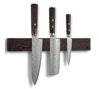 KAAMUT® Aimant à Couteaux en Bois de Wengé - 40 cm - Aimants Extra-Puissants - Pour 5 à 7 Couteaux - Avec Bande 3M & Vis