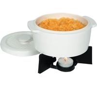 Kaasbakker L - Plat à four avec support - Pour préparer des amuse-gueules chauds - Inclut un bougeoir - 800 ml - Blanc et noir