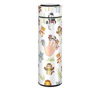 KAAVIYO Dessin Animé Animaux Artwork Main Thermos Café Isolée sous Vide Isothermes en Acier Inoxydable Bouteille d'eau Isotherme Tasse
