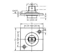 Faux pivot crapaudine 7471K DORMAKABA - 45070001