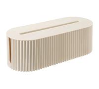 Kabelaufbewahrungsbox, Kabelorganizer aus Kunststoff mit Steckdosenleiste, 33 cm Lang, Ideal für Zuhause und Büro, mit Deckel, schützt vor Staub und Wasser