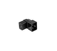 kabelmeister Adaptateur d'alimentation C20 vers prise C19 coudée vers le haut et vers le bas, noir