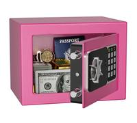 KABISAFE Coffre-fort numérique de 6,8 l - Petit coffre-fort pour la maison - Coffre de sécurité électronique - Coffre-fort mural pour bureau à domicile avec 2 clés - Mini coffre-fort 23 x 17 x 17 cm