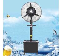 KaBuea Ventilateur sur pied brumisateur haute vitesse noir, réservoir d'eau de 42 litres, ventilateur électrique de refroidissement pour terrasse et espaces extérieurs(One Color,750mm/30in)