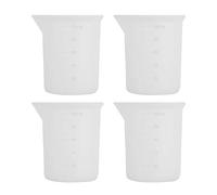 Kacoco Lot de 4 tasses graduées en silicone de 100 ml pour résine anti-adhésive - Gobelets de mélange en résine époxy DIY colle - Moules à outils - Graduation précise