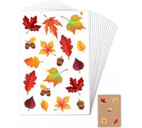 KACZUS 30 Feuilles Autocollants de Décoration d'Automne, Gommettes pour Activités Automne Enfant, Stickers Thématiques pour Scrapbooking Créatif et Bricolage de Thanksgiving