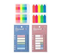KACZUS 640 pièces post-it transparents, ensemble de 6 pièces, marque page adhésif en PET, imperméables, réinscriptibles, sans résidus de colle, pour école, études et bureau.