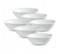KADAX 6x Saladier 16cm Bols à Soupe en Verre Snack Set Blanc
