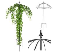 KADAX Arceau pour rosiers en acier à revêtement pulvérisé, design parapluie, arc de jardin, arche pour plantes grimpantes, treillis de rosier, aide à l’escalade, décoration de jardin (H: 190,5 cm)