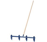 KADAX arracheur de sillons avec Lames en Acier, arracheur de rangées avec Long Manche en Bois, arracheur de sillons, râteau marqueur pour potagers, semences (Petit)