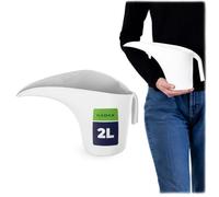 KADAX Arrosoir 2 litres - Petit arrosoir en plastique pour plantes d'intérieur - Arrosoir moderne avec poignée ergonomique et bec long - Blanc