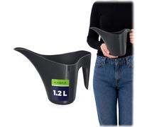 KADAX Arrosoir de 1,2 L en Plastique à Col Long - Pour Plantes d'Intérieur et Jardin - Noir