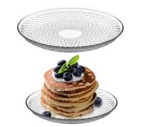 KADAX Assiette en verre de 17,5 cm, assiette ronde en verre transparent, assiette de service en verre, idéale comme assiette à gâteau, assiette à dessert, assiette plate ou assiette de