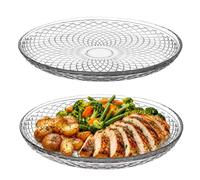 KADAX Assiette en verre de 30 cm, assiette ronde en verre transparent, grandes assiettes de service en verre, idéales comme assiette à gâteau, assiette à dessert, assiette ou assiette de