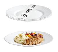 KADAX Assiette en verre trempé, lot de 3, assiette plate, assiette à manger minimaliste, assiette à gâteau, assiette ronde pour petit-déjeuner, assiette à salade, passe au lave-vaisselle (∅ 25,5 cm