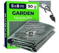 KADAX Bâche 5 x 8 m - Bâche Imperméable en Polyéthylène et Polypropylène 90g/m², Protection Robuste avec Oeillets en Métal (Vert)