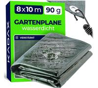 KADAX bâche en tissu imperméable, 80m² bâche de protection amidonnée, bâche en 15 tailles différentes, bâche de couverture pour Poll, meubles de jardin, bâche verte pour bateau avec oeillets (8x10m)
