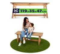 KADAX Banc de jardin en bois 2 places sans accoudoirs et dossier - Banc de parc, banc extérieur pour balcon, jardin, terrasse (chêne doré), K10080