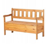 KADAX Banc de Jardin en Bois avec Dossier 120cm avec Coffre Terrasse Balcon Jardin