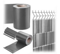 KADAX Bande brise-vue en PVC 35 m x 19 cm pour clôture à double fil + 20 clips de fixation, brise-vue pour clôture double fil, brise-vue pour clôture à double fil (gris)