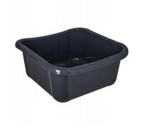 KADAX Bassine à linge rectangulaire, robuste, avec poignées confortables, bac de nettoyage compact, gris foncé, 12 l