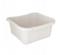 KADAX Bassine à linge rectangulaire, robuste, avec poignées confortables, bac de rangement, bac de nettoyage compact, blanc, 8 l