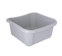 KADAX Bassine à linge rectangulaire, robuste, avec poignées confortables, bac de rangement, bac de nettoyage compact, gris clair, 12 l