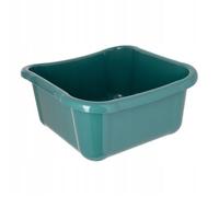 KADAX Bassine à linge rectangulaire, robuste, avec poignées confortables, bac de rangement, bac de nettoyage compact, vert - 12 l
