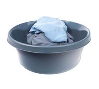 KADAX Bassine de lavage ronde en plastique mat - Robuste - Pour la salle de bain - Polyvalent - Gris foncé - 20 l, K9424