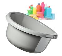 KADAX Bassine en Plastique pour Le Lavage à la Main des Vêtements et de la Vaisselle, Dotée d'une Forme Ronde et de Poignées Ergonomiques (11L, Gris)