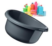 KADAX Bassine en Plastique pour Le Lavage à la Main des Vêtements et de la Vaisselle, Dotée d'une Forme Ronde et de Poignées Ergonomiques (15L, Anthracite)