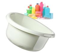KADAX Bassine en Plastique pour Le Lavage à la Main des Vêtements et de la Vaisselle, Dotée d'une Forme Ronde et de Poignées Ergonomiques (30L, Crème)