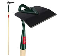 KADAX Bêche, Bêche de Jardin en métal, Bêche à Mauvaises Herbes avec Long Manche en Bois, Accessoire de Jardin pour enlever Les Mauvaises Herbes, Bêche pour ameublir, aérer et désherber Le Sol (14cm)