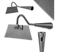KADAX Binette de jardin sans manche - En forme de trapèze - Sarcloir en acier - Pour désherber et hacher les mauvaises herbes - Noir - 14 cm