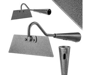 KADAX Binette de jardin sans manche - En forme de trapèze - Sarcloir en acier - Pour désherber et hacher les mauvaises herbes - Noir - 16 cm